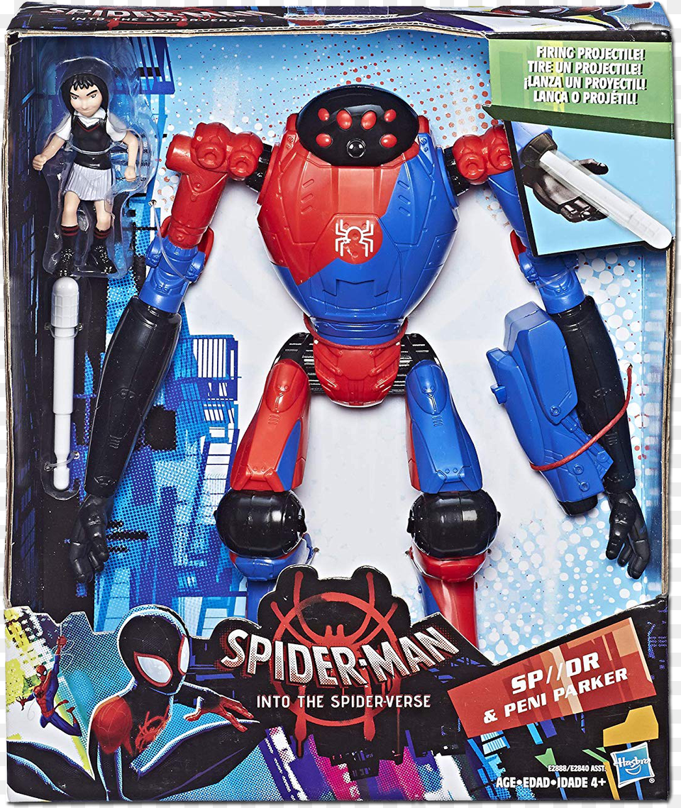 Spider Man Spiderverse Spider Verse Hasbro Entertainment Spiderman Into The Spider Verse Toys, Person, Robot, Toy, Face Free Png