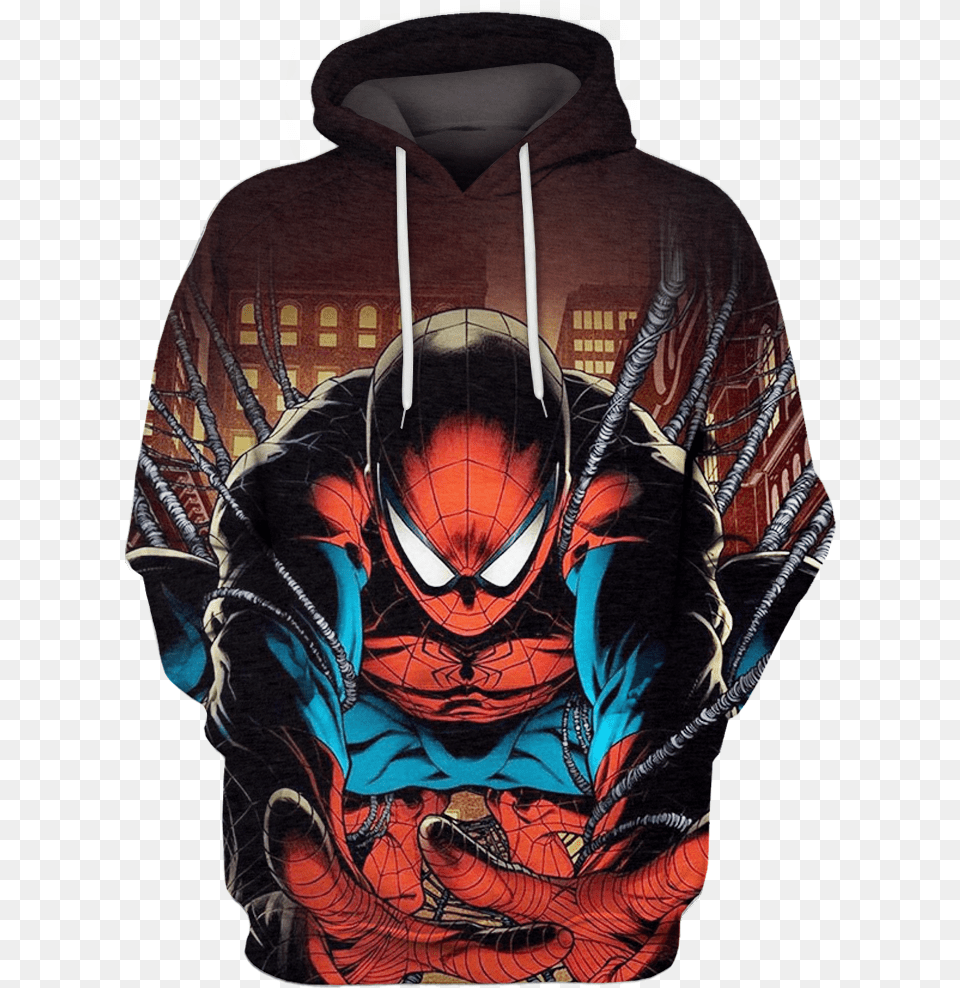 Spider Man The Avenger Movie Hoodie 3d Hd Spiderman Wallpapers Ipad, Sweatshirt, Sweater, Knitwear, Clothing Png