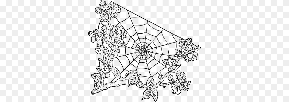 Spider Spider Web Halloween Cobweb Spider, Gray Free Png