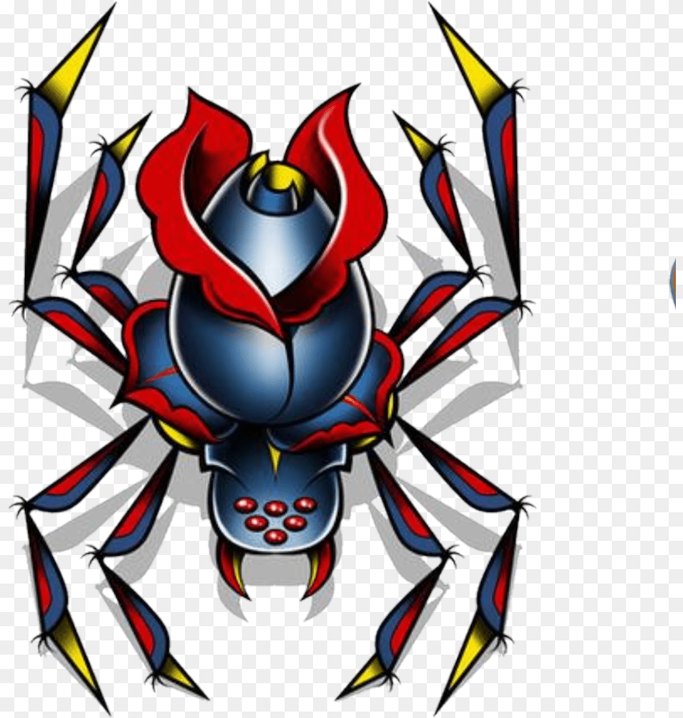 Spider Tattoo, Animal, Bee, Insect, Invertebrate Png Image