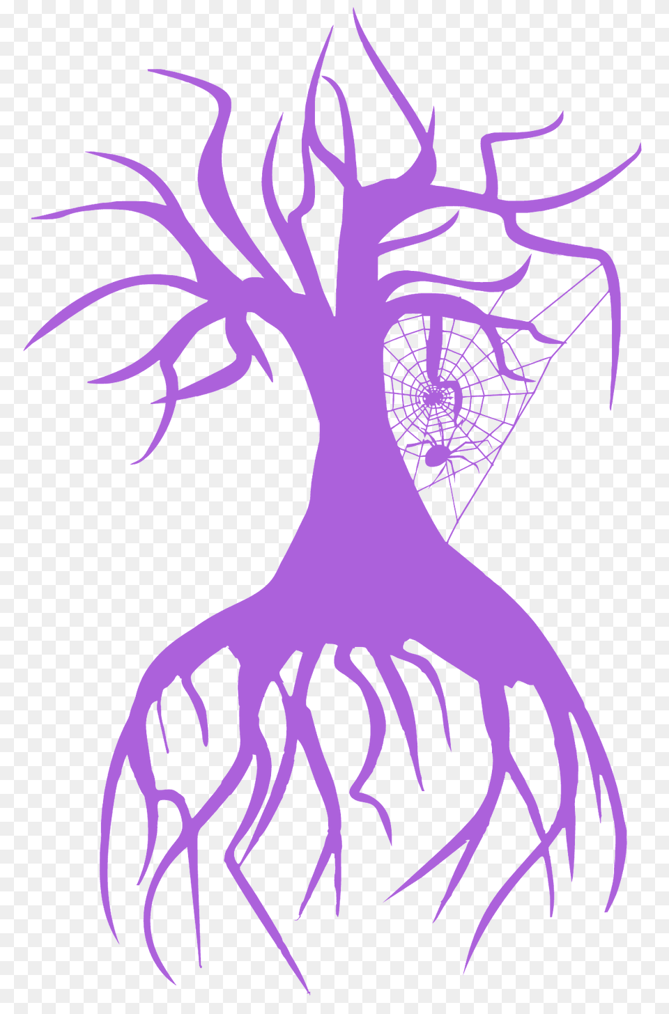 Spider Tree Silhouette, Art Png
