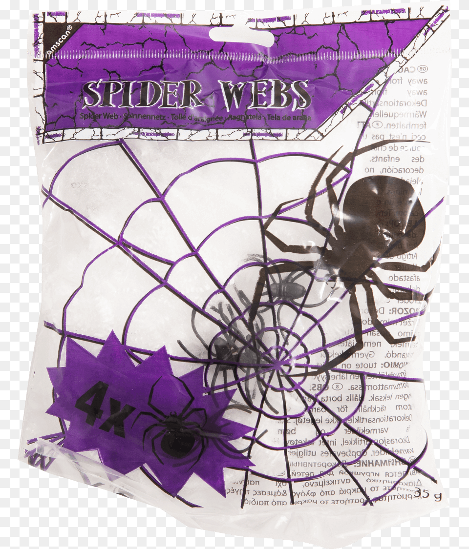 Spider Web Halloween Spiders Web Decoration Amp 4 Plastic Spiders, Animal, Invertebrate Png