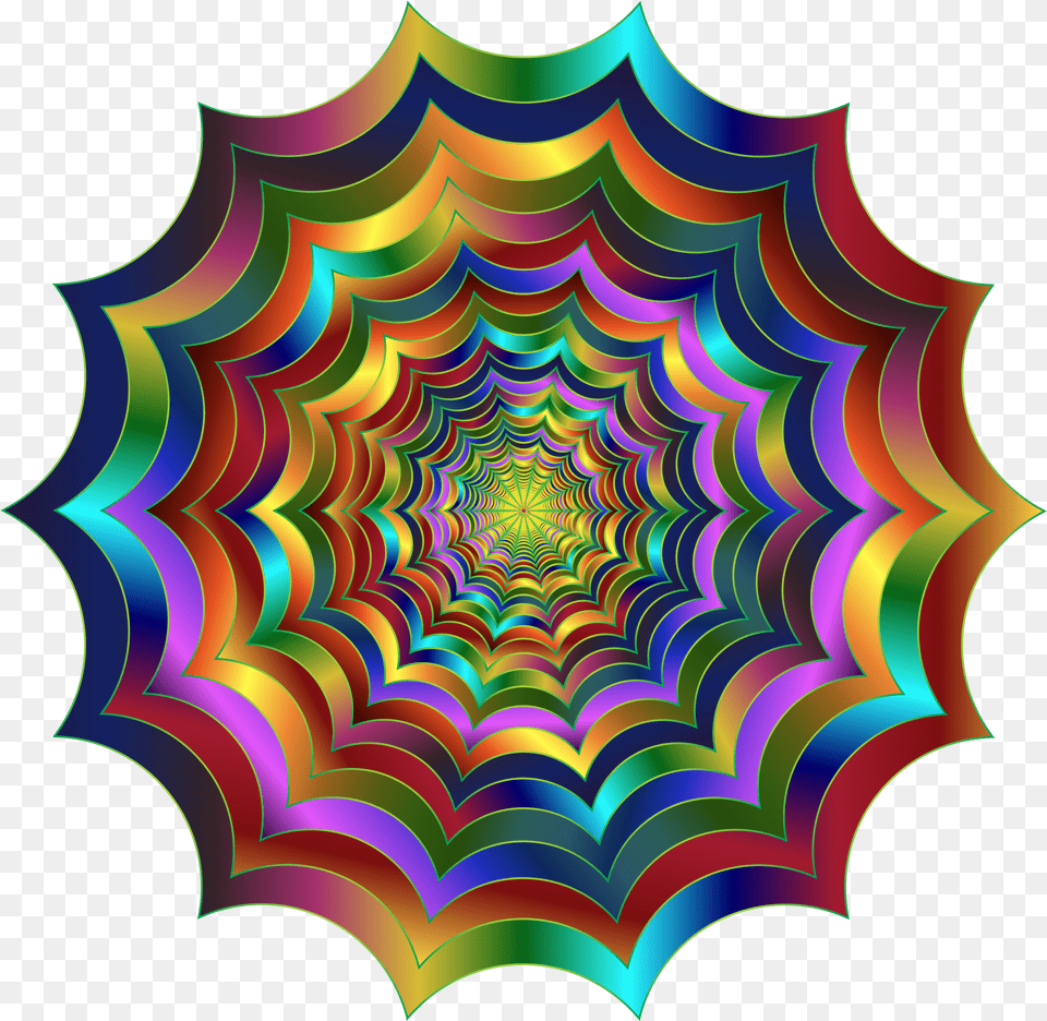 Spider Web Hypnotic Revitalized 4 Clip Arts Psychedelic Spider Web, Pattern, Accessories, Fractal, Ornament Free Png Download