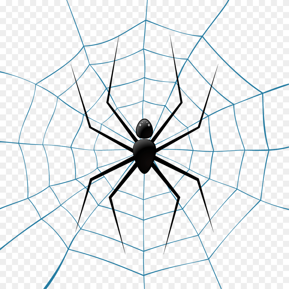 Spider Web Theridiidae Euclidean Vector Illustration Fondo Azul Con, Animal, Invertebrate Png Image