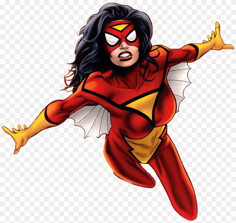 Spider Woman Photo Spider Woman, Adult, Publication, Person, Female Free Png