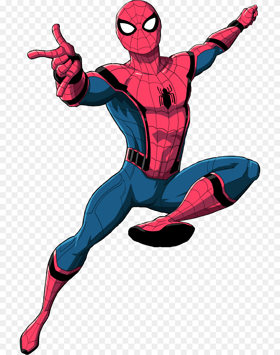 Spiderman Avengers Marvel Spidermanhomecoming Freetoedit Luciano Vecchio Spiderman, Person, Book, Comics, Publication Free Transparent Png