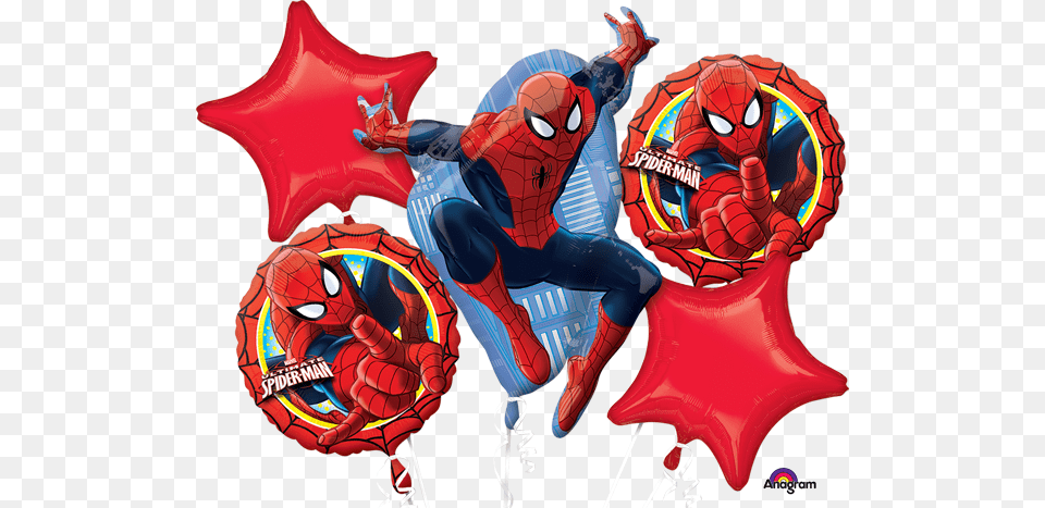 Spiderman Balloon Bouquet Partybest Supply Store, Book, Comics, Publication, Art Png Image