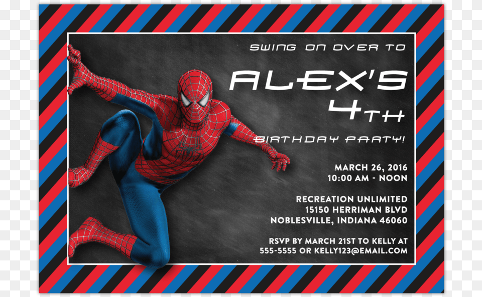 Spiderman Birthday Spiderman Birthday Invitation Alex, Advertisement, Poster, Adult, Female Png Image