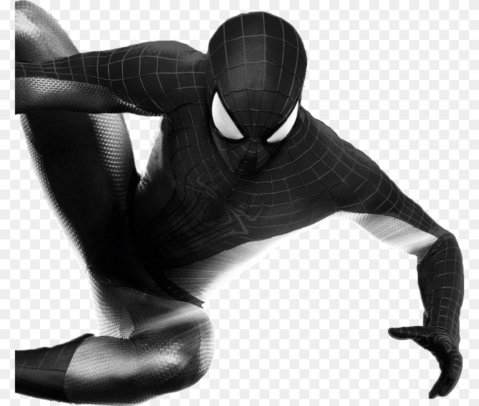 Spiderman Black And White Clipart Black Spider Man, Adult, Male, Person, Head Free Transparent Png