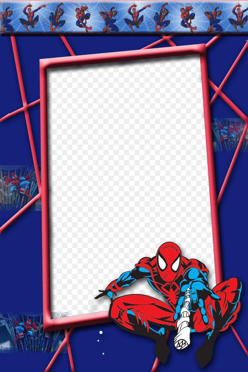 Spiderman Clipart Border Spider Man Frame Hd, Electronics, Screen, Person, Face Free Png Download