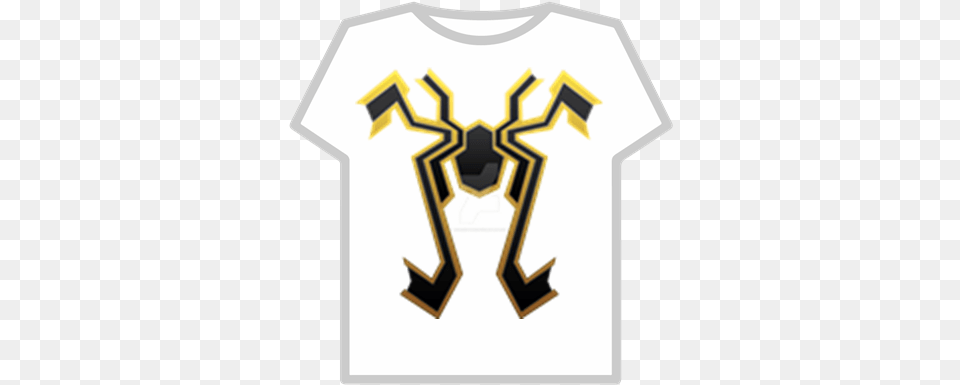 Spiderman Homecoming Iron Spider Roblox Spider Man Iron Spider Logo, Clothing, Shirt, T-shirt Free Png Download