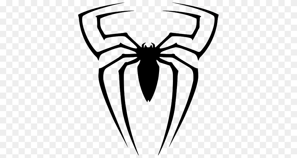 Spiderman Logo Black Spider, Animal, Invertebrate Png Image