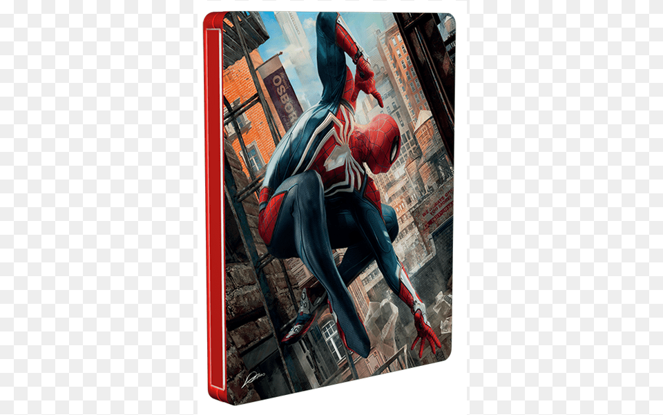 Spiderman Marvel39s And A Steelbook Spider Man Ps4 Steelbook, Adult, Shoe, Person, Footwear Free Png Download