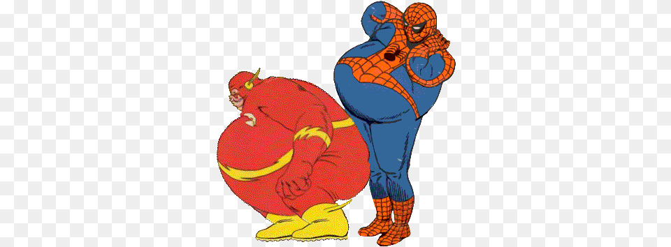 Spiderman Meme Gif Spiderman Meme Fat Discover U0026 Share Gifs Flash And Spiderman Gif, Baby, Person, Adult, Male Free Png Download