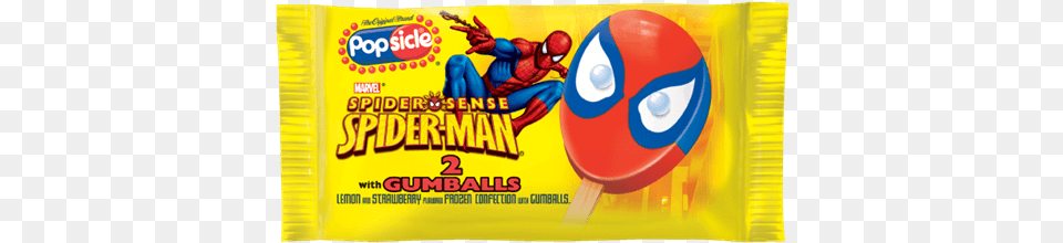 Spiderman Popsicle Spiderman, Sweets, Food, Person, Gum Png