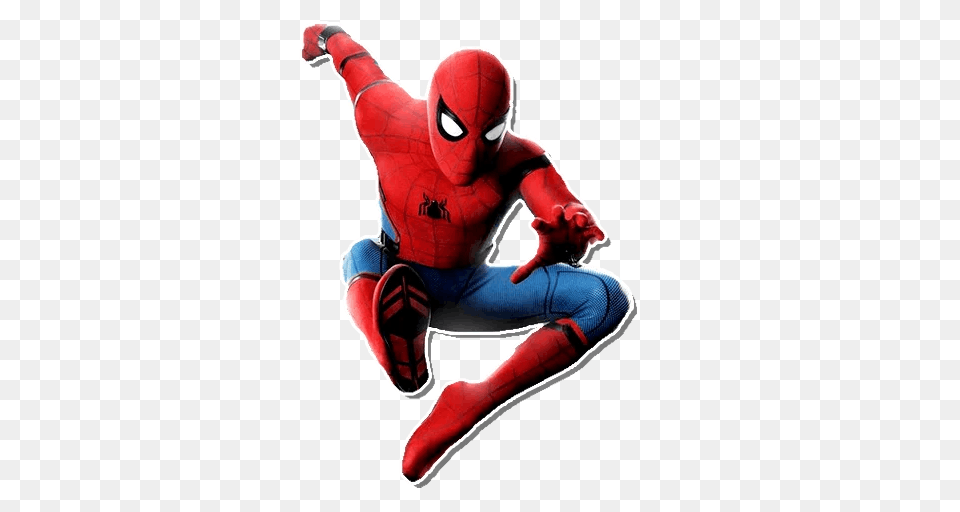 Spiderman Stickers Set For Telegram, Baby, Person, Clothing, Hosiery Png Image