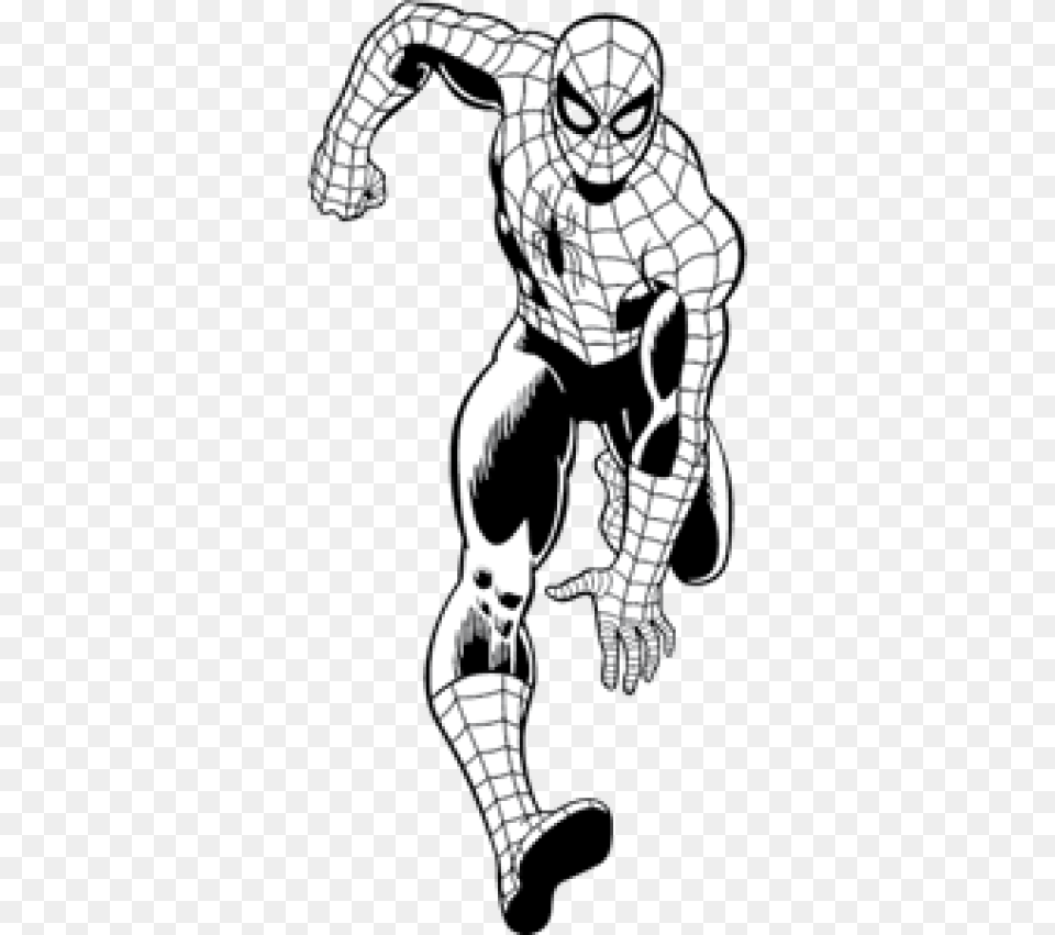 Spiderman Vector Black And White, Stencil, Adult, Male, Man Free Png