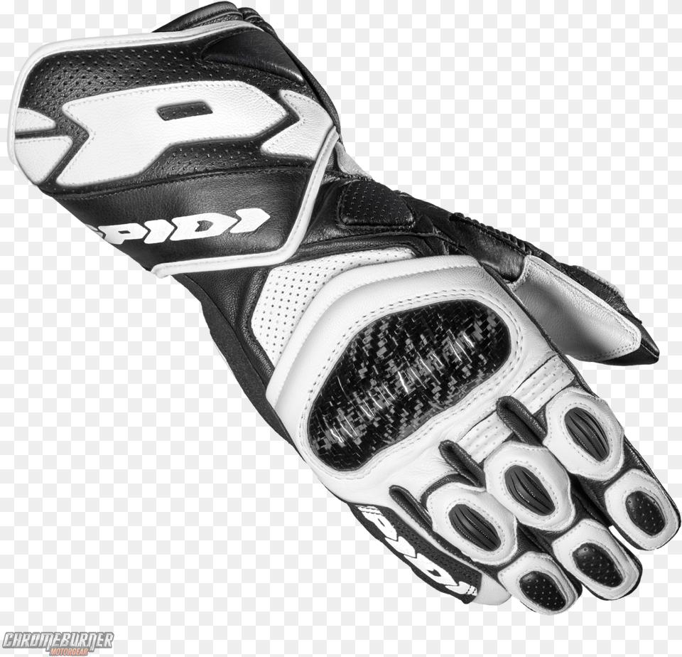 Spidi Carbo 7 Black White Motorcycle Glovestitle Spidi, Baseball, Baseball Glove, Clothing, Footwear Free Png Download