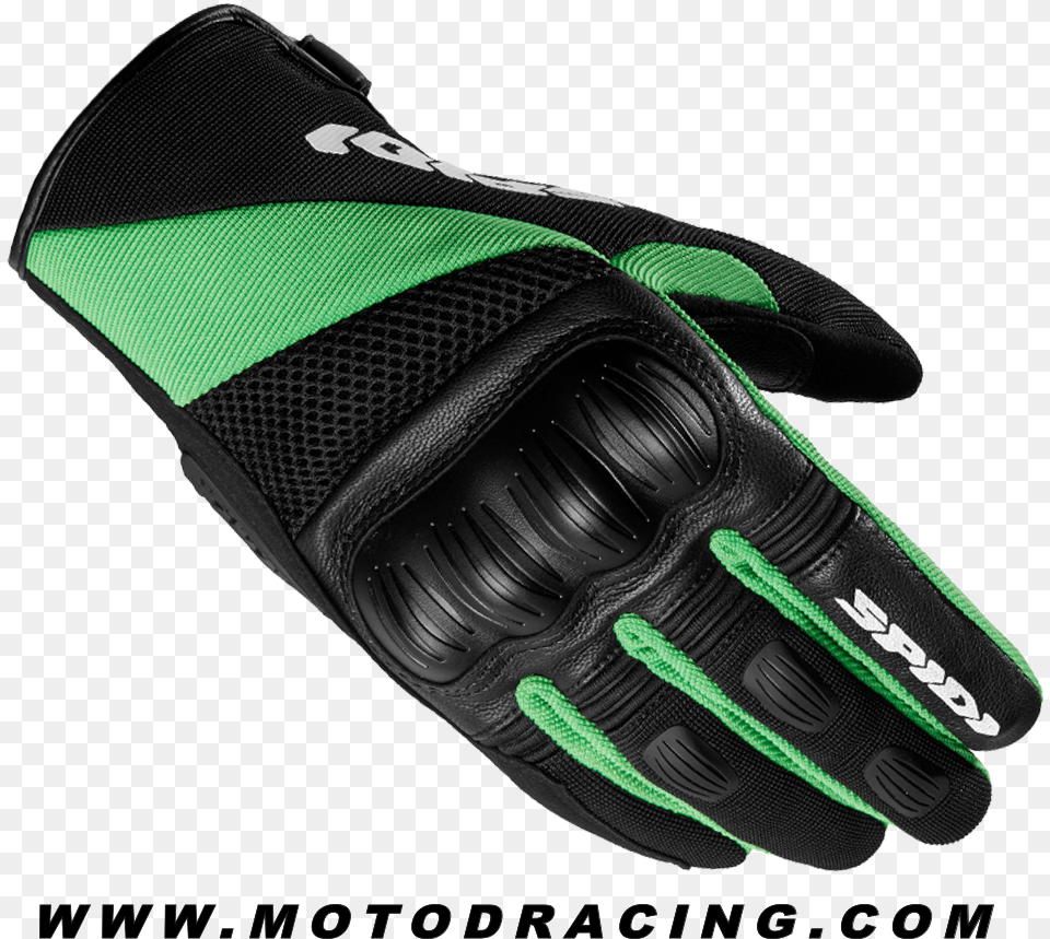 Spidi Ranger Gloves Black Green Motorcycle Gloves Orange And Black, Baseball, Baseball Glove, Clothing, Glove Free Png