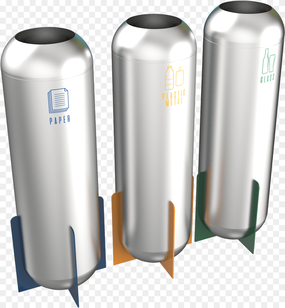Spika Sst Futuristic Stylish Recycle Bins In Stainless Steel Futuristic Water Bottle, Aluminium, Shaker Free Png Download