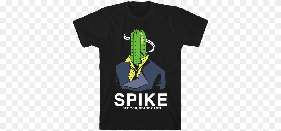 Spike Cactus Cowboy Bebop Mens T Shirt Santa Not Real, Clothing, T-shirt Free Png