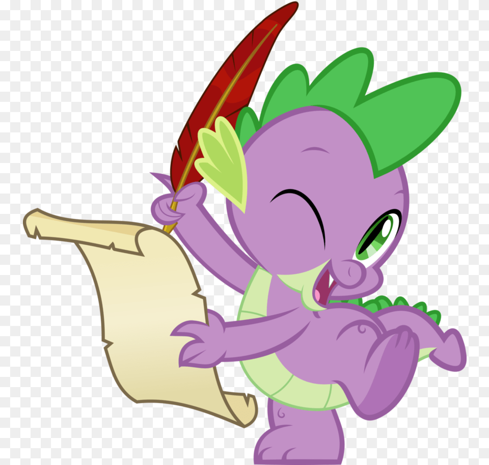 Spike Clipart Quill My Little Pony, Purple, Art, Graphics, Cartoon Free Png
