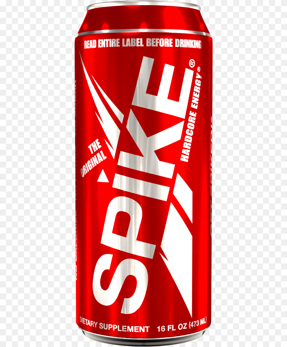 Spike Hardcore Energy Original Spike Biotest, Can, Tin, Beverage, Soda Free Png Download