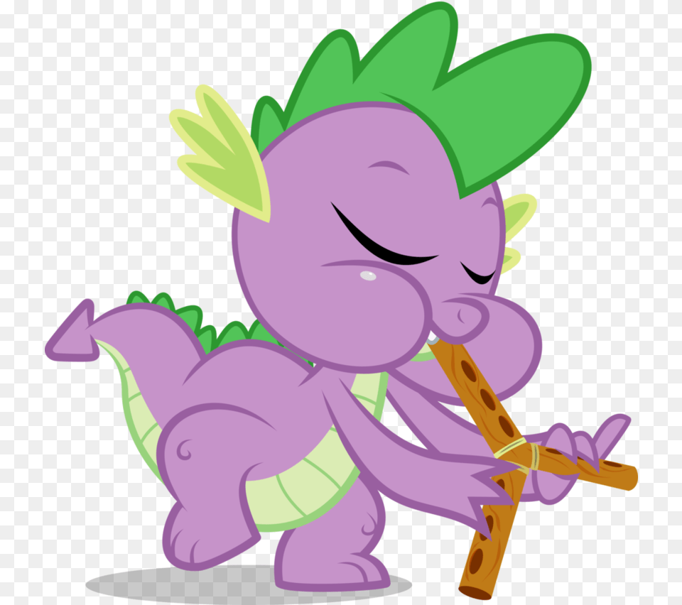 Spike Playing Flutes By Dervonnebenaan Spike, Purple, Art, Graphics, Face Png