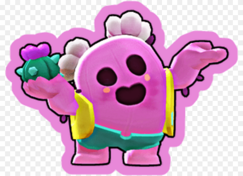 Spike Sticker Pink Spike Brawl Stars Transparent Cartoon Brawl Stars, Plush, Toy Png Image