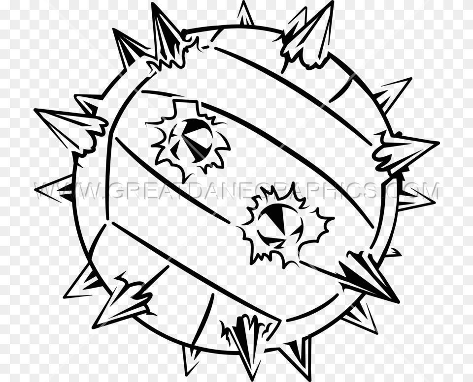 Spike Volleyball Production Ready Artwork For T Shirt Printing, Symbol Free Png