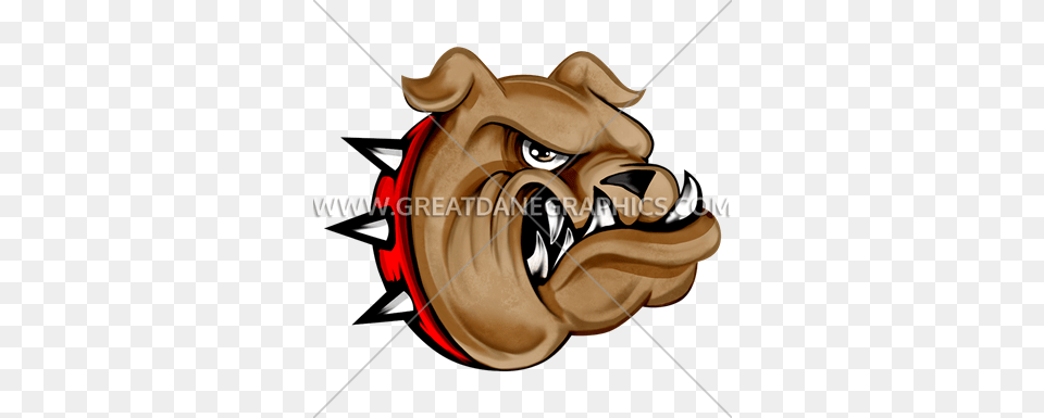 Spiked Collar Bulldog Production Ready Artwork For T Shirt Printing, Device, Grass, Lawn, Lawn Mower Png