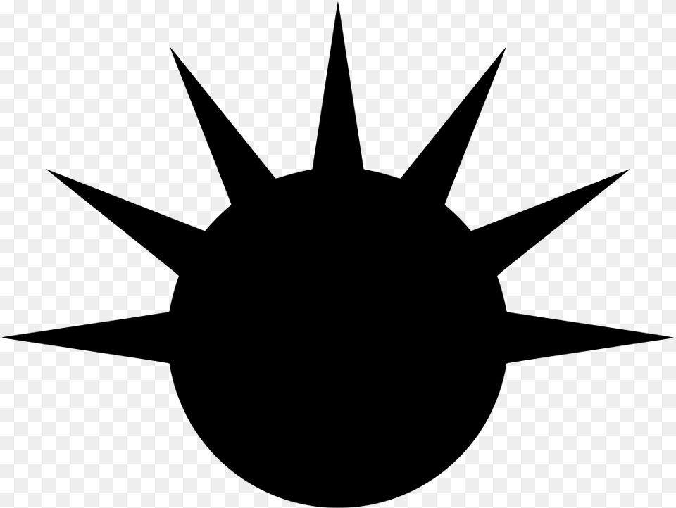 Spikes Black, Gray Png