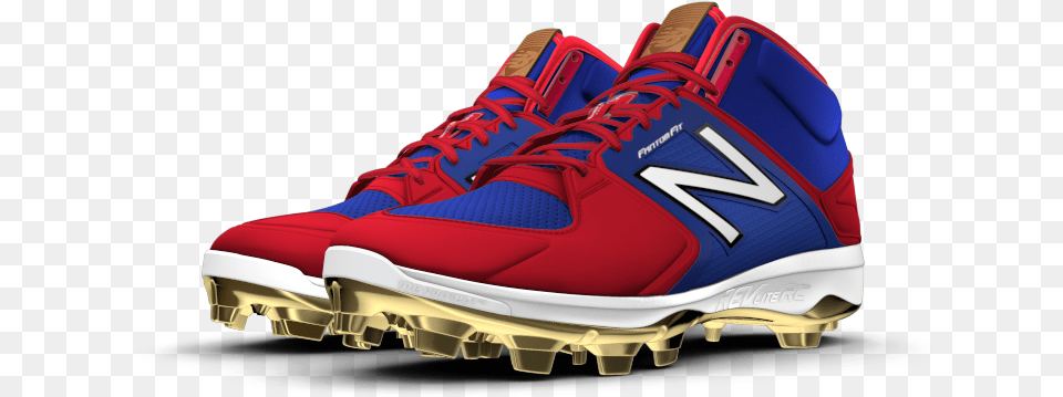 Spikes De Baseball Red And Blue, Clothing, Footwear, Shoe, Sneaker Png