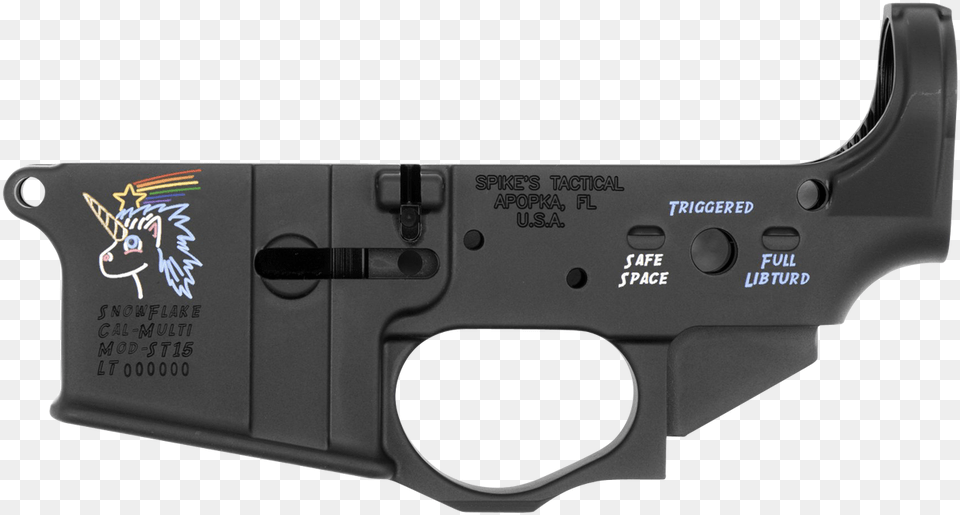 Spikes Stls030cfa Snowflake Color Filled Ar Platform Lower Receiver, Firearm, Weapon, Gun, Rifle Png Image