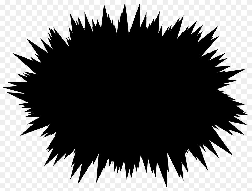 Spiky Black Speech Bubble, Plant, Silhouette, Logo Free Png