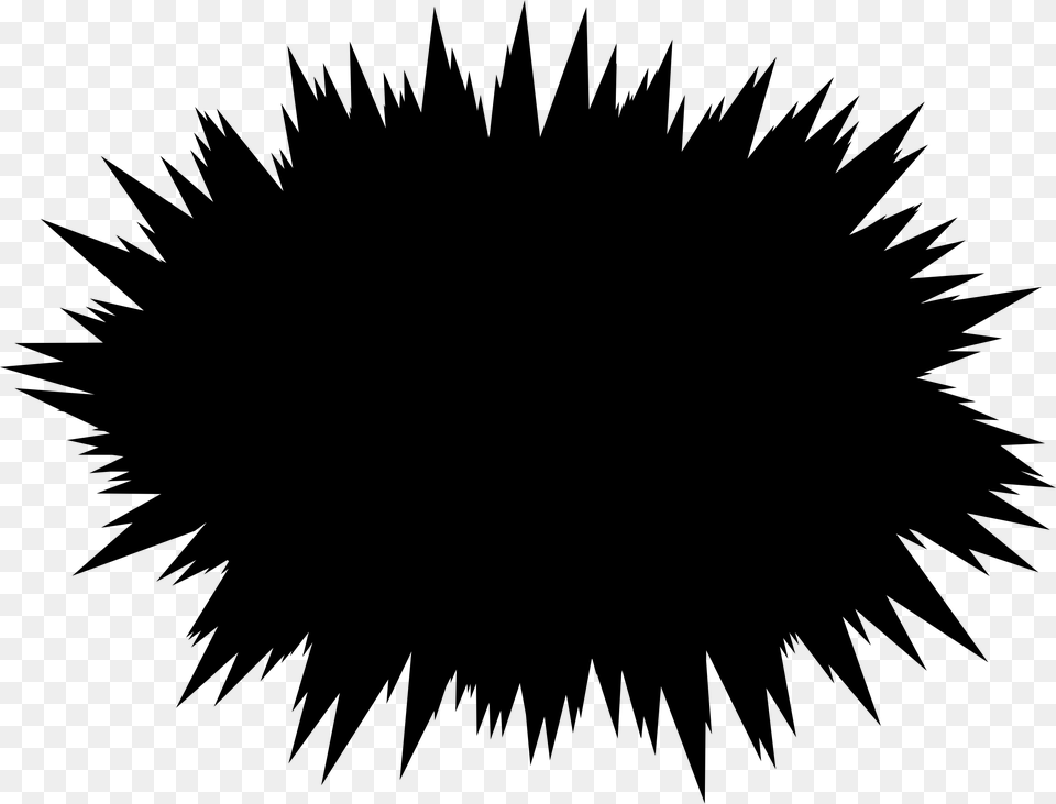 Spiky Shape Silhouette Clip Arts Illustration, Gray Free Transparent Png