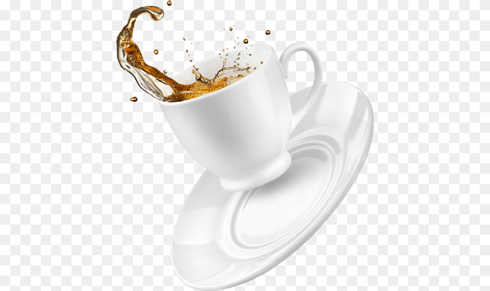 Spilled Cup Of Tea, Saucer, Beverage, Coffee, Coffee Cup Png Image
