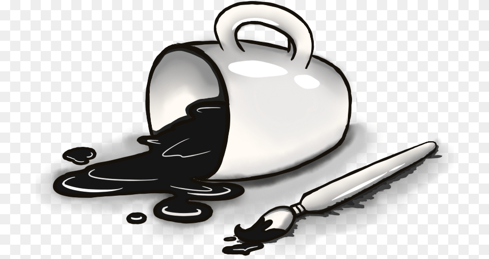 Spilled Ink Kettle, Pottery, Cookware, Pot, Cutlery Png Image