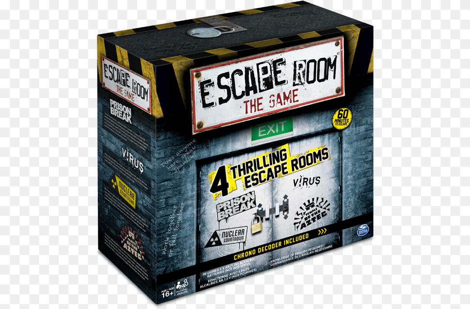 Spin Master Games Escape Room The Game, Advertisement, Box, Clapperboard, Computer Hardware Png Image