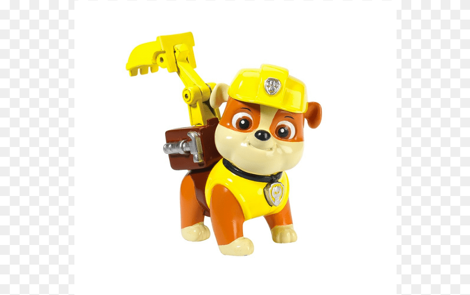 Spin Master Paw Patrol Paw Patrol Rubble Figure, Toy, Face, Head, Person Free Transparent Png