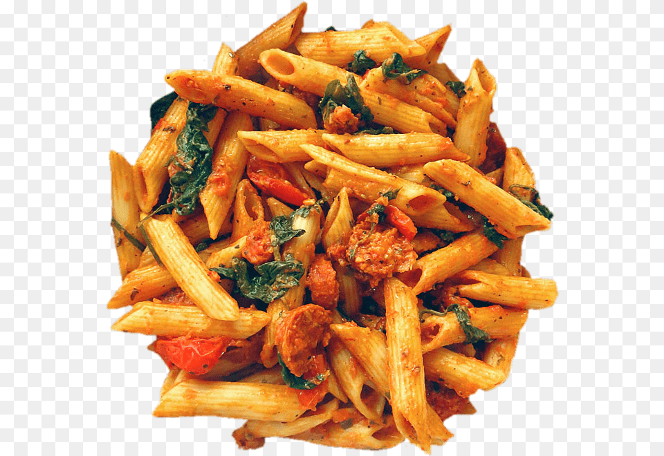 Spinach And Chorizo Red Pesto Penne, Food, Macaroni, Pasta, Food Presentation Png Image