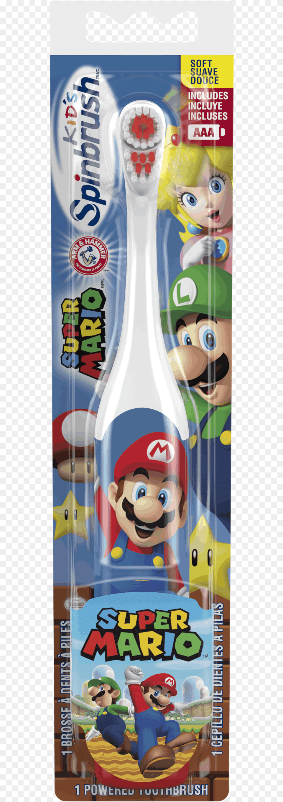 Spinbrush Super Mario Electric Toothbrush Mario, Brush, Device, Tool, Baby Free Transparent Png