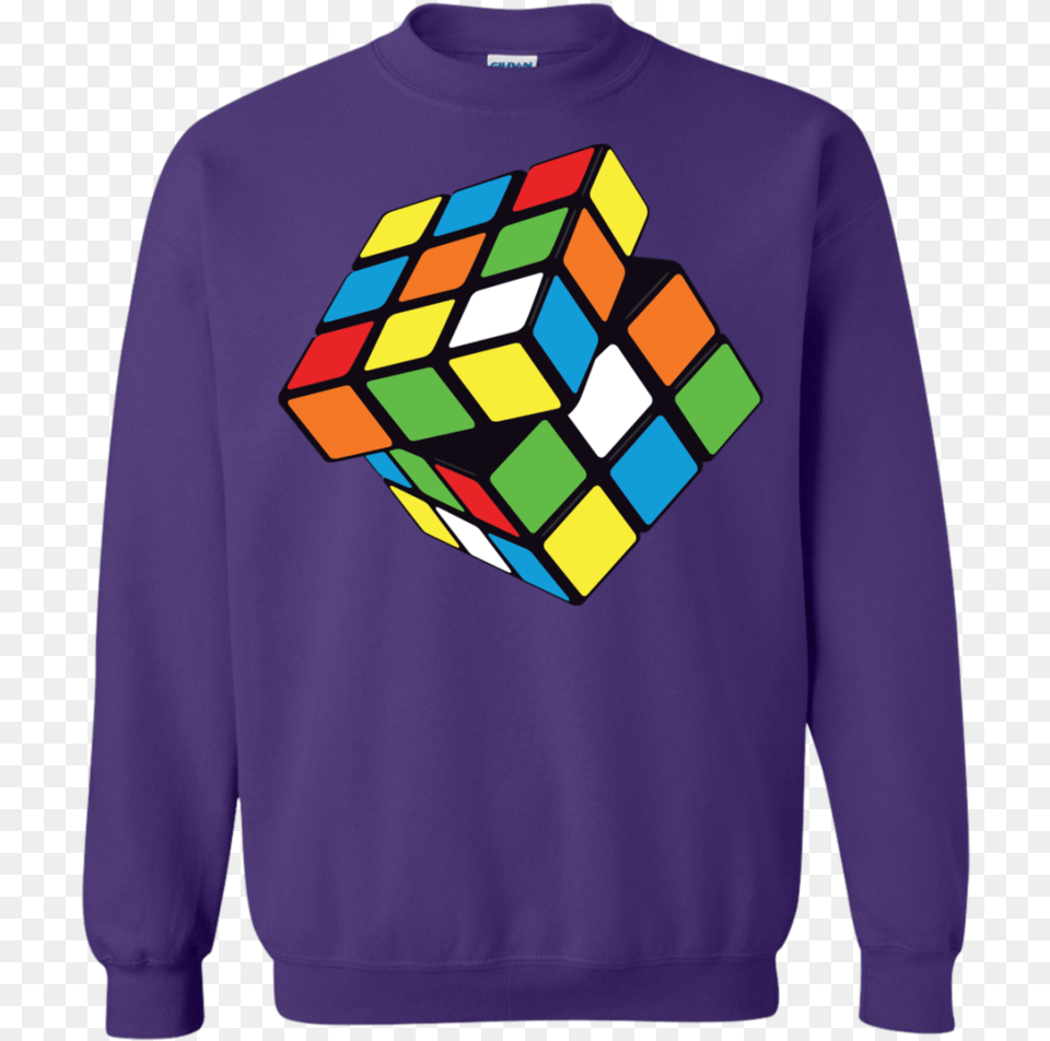 Spinning Rubix Cube Sweatshirt Rubik39s Cube Icon, Clothing, Knitwear, Long Sleeve, Sweater Free Png Download