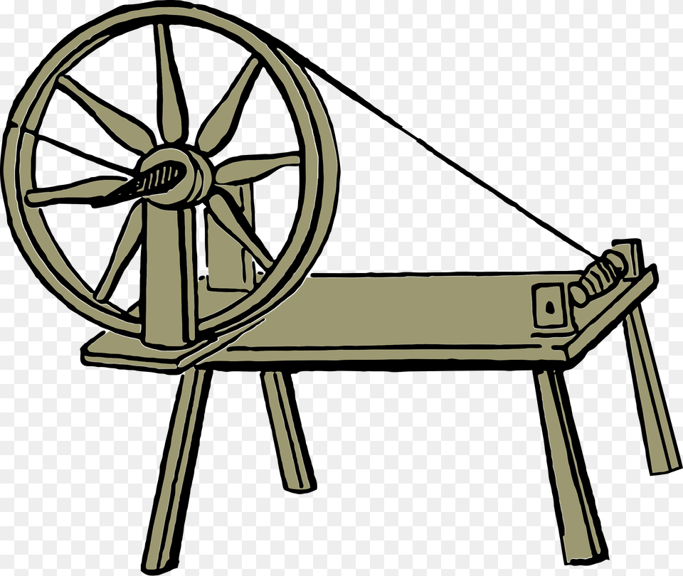 Spinning Wheel Clipart, Machine, Spoke, Plywood, Wood Free Png Download