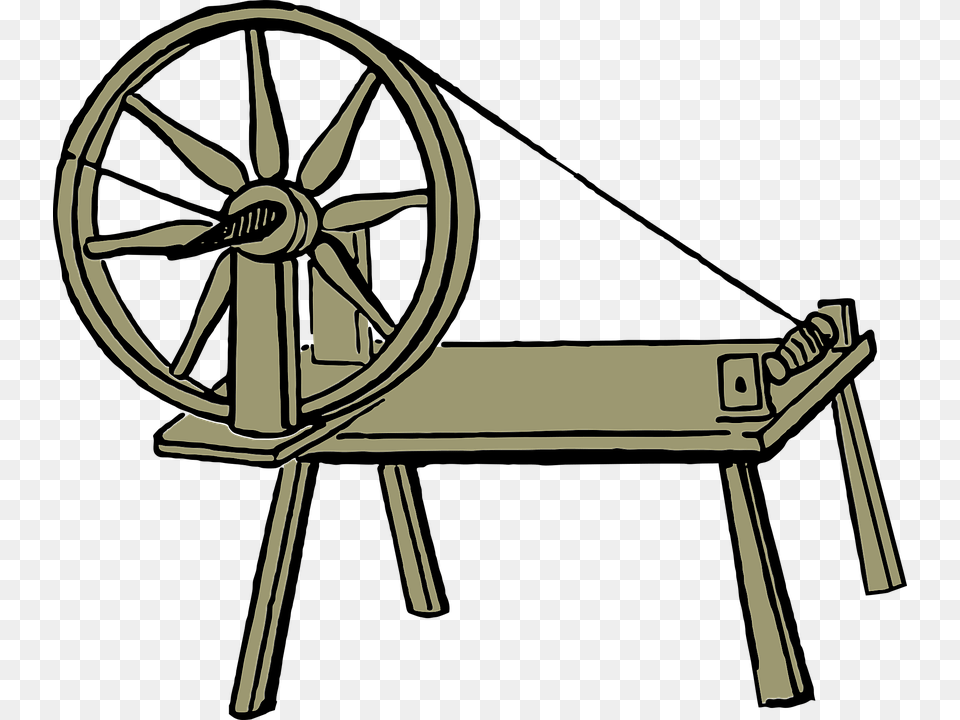 Spinning Wheel Yarn Wool Wheel Vintage Spinning Spinning Wheel Clipart, Machine, Spoke, Plywood, Wood Free Transparent Png