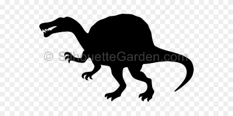 Spinosaurus Clipart Transparent Black And White Spinosaurus Silhouette, Animal, Dinosaur, Reptile, Smoke Pipe Free Png Download