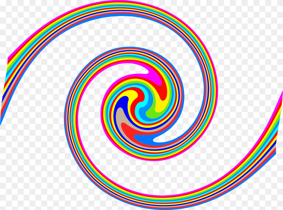 Spiral Clipart Rainbow, Coil, Disk Free Png