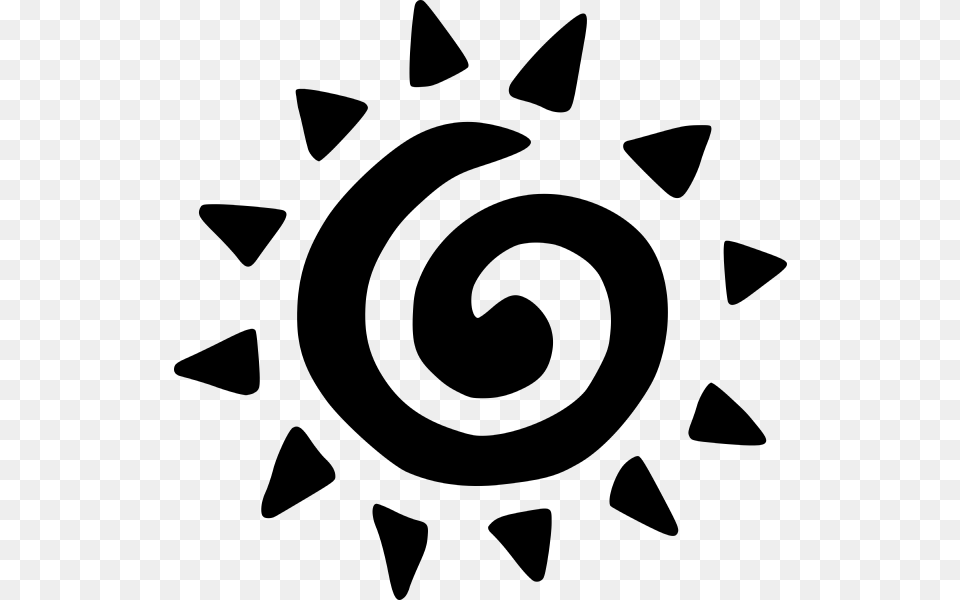 Spiral Clipart Sun, Gray Free Png