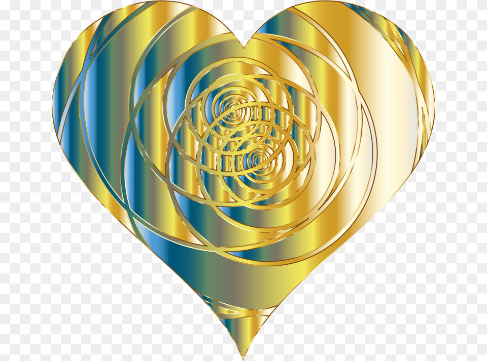 Spiral Heart, Balloon, Gold, Festival, Hanukkah Menorah Free Png Download