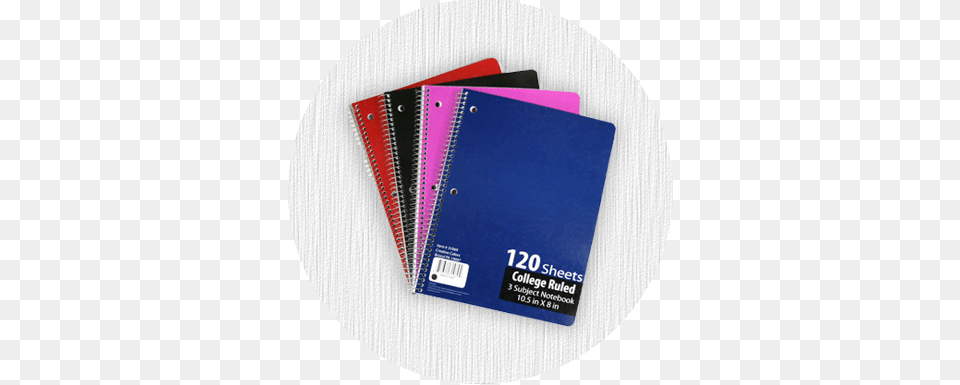 Spiral Notebook Back To School Store Creative Colors Notebook 3 Subject College Ruled, Text, File Binder, File Folder Png Image